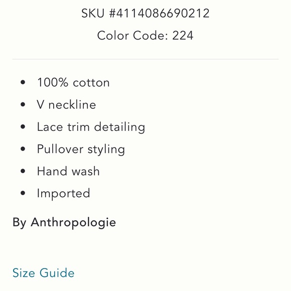 Anthropologie Lace Trim Tank - Picture 4 of 7